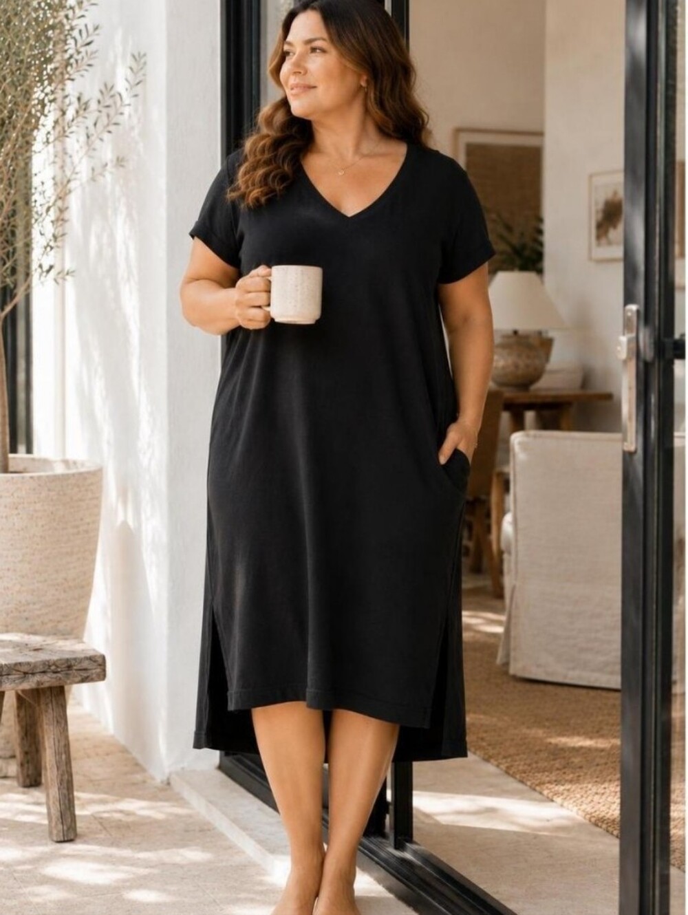 Universal Standard V-neck Helen Stretch Dress New With Tags